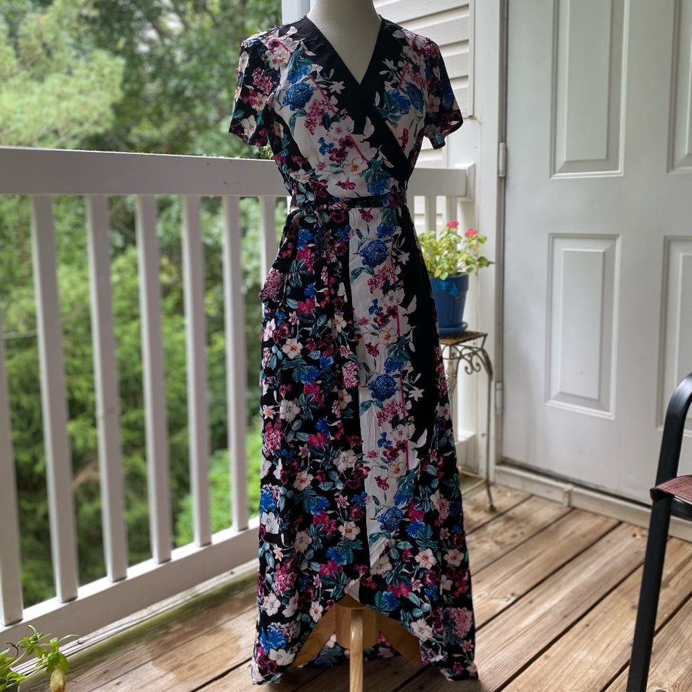 Guess Floral Wrap Dress